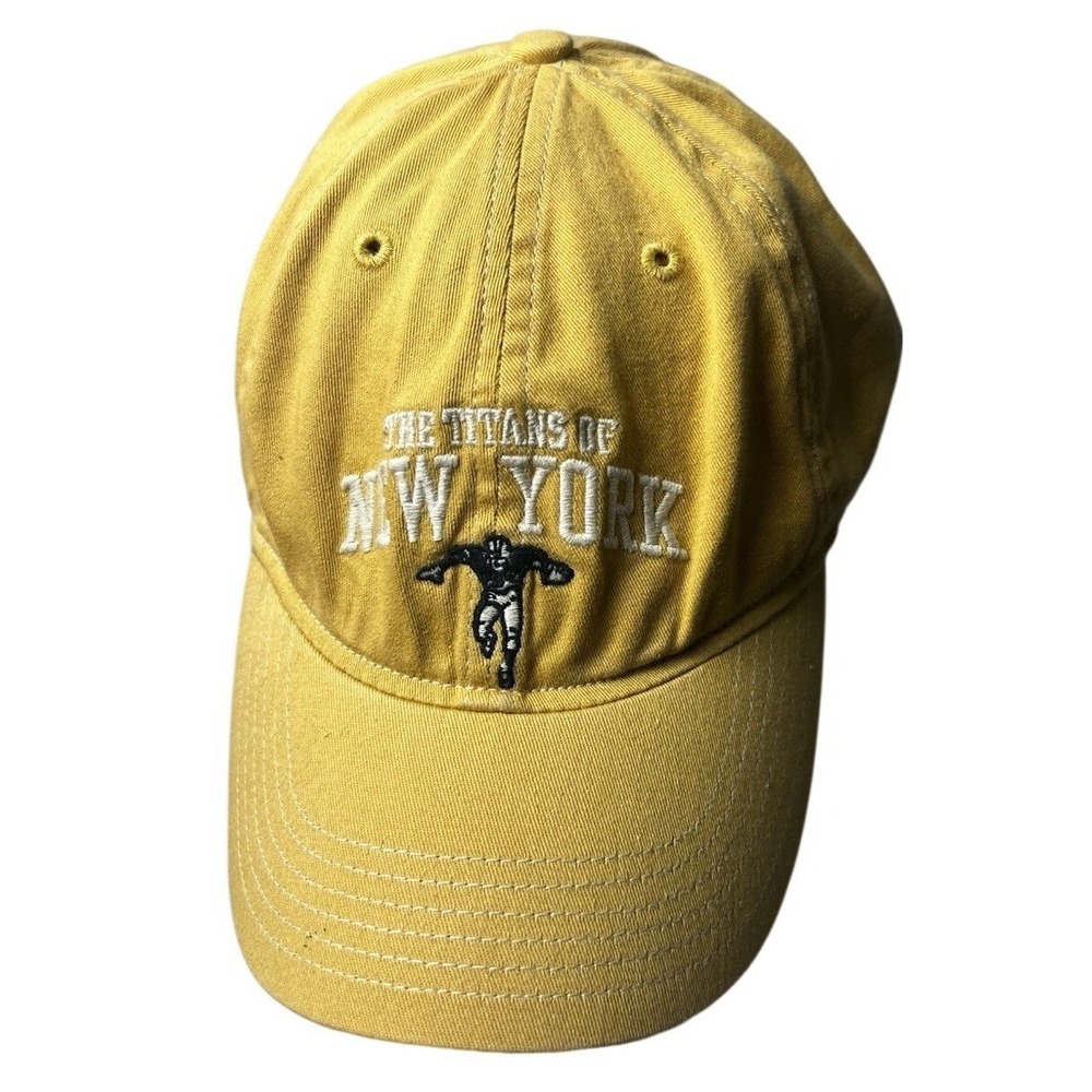 The Titans of New York NFL VTG Collection Reebok Yellow Cap 50 Anniversary Seaso